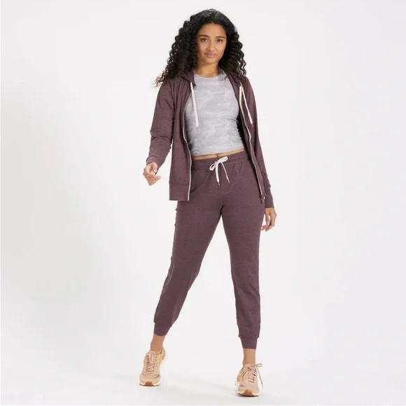 Vuori Purple Halo Performance Zip Front Hoodie Smoke Plum Heather Size XS - Picture 4 of 11